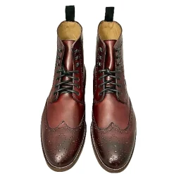 Scarpe di Maremma Anfibio Artigianale Bordeaux*Uomo Stivaletti