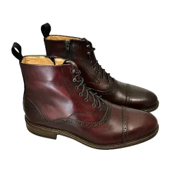 Scarpe di Maremma Anfibio Artigianale Bordeaux*Uomo Stivaletti