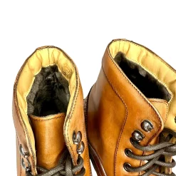 Scarpe di Maremma Anfibio Artigianale Con Pelliccia Agnello Cucito Blake*Uomo Stivaletti