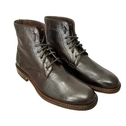 Scarpe di Maremma Anfibio Artigianale In Bufalo Testa Di Moro*Uomo Stivaletti