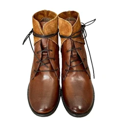 Scarpe di Maremma Anfibio Artigianale In Pelle Tuffata Cuoio Camarri 1916*Donna Stivali
