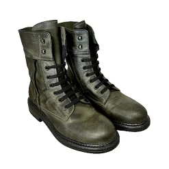 Scarpe di Maremma Anfibio Artigianale Spazzolato Verde*Donna Stivali