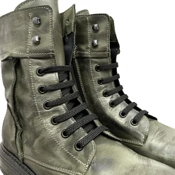Scarpe di Maremma Anfibio Artigianale Spazzolato Verde*Donna Stivali