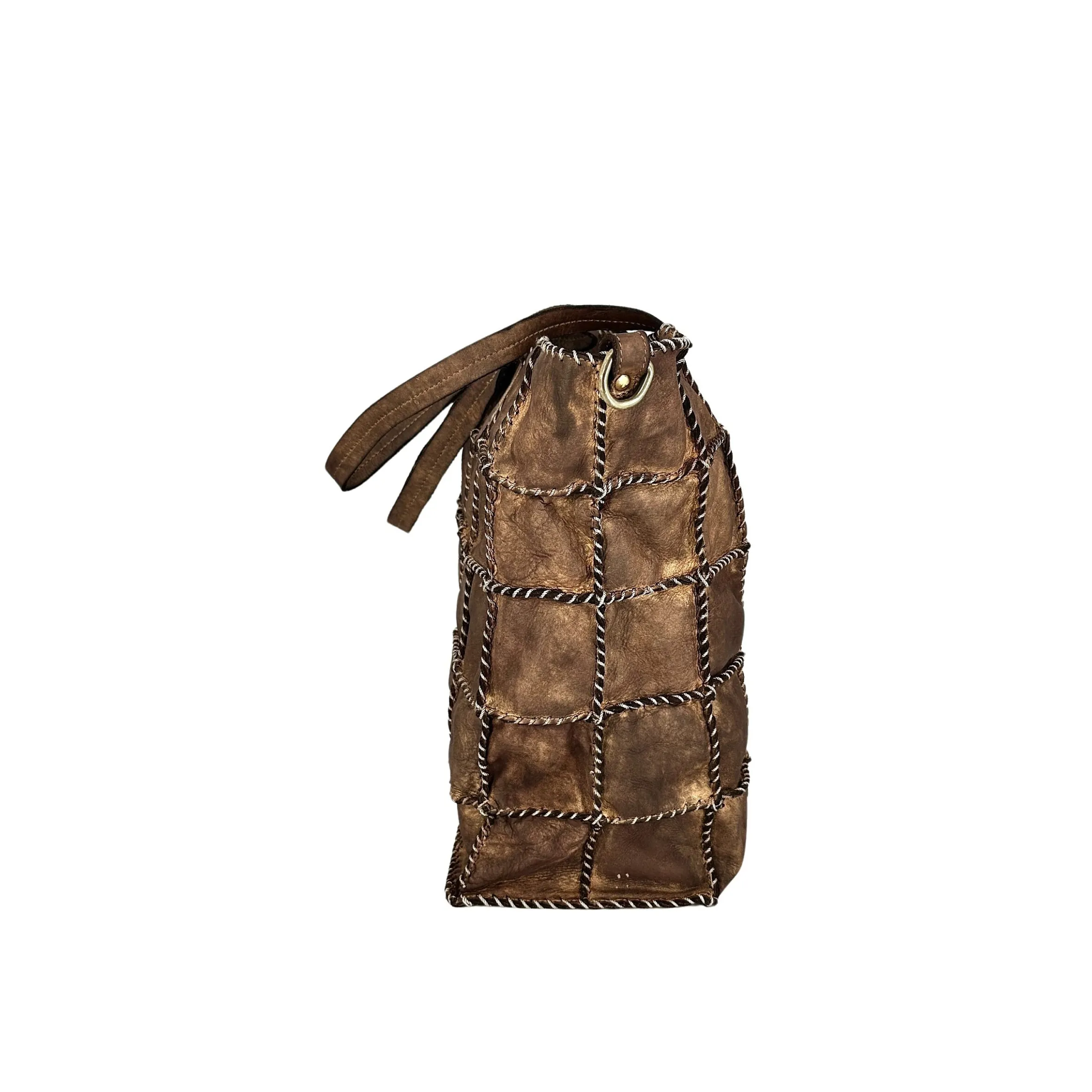 Scarpe di Maremma Asia Borsa In Pelle Lavata Bronzata*Donna Borse Morbide