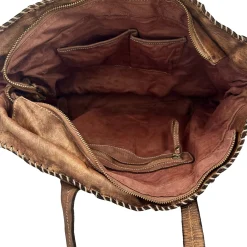 Scarpe di Maremma Asia Borsa In Pelle Lavata Bronzata*Donna Borse Morbide