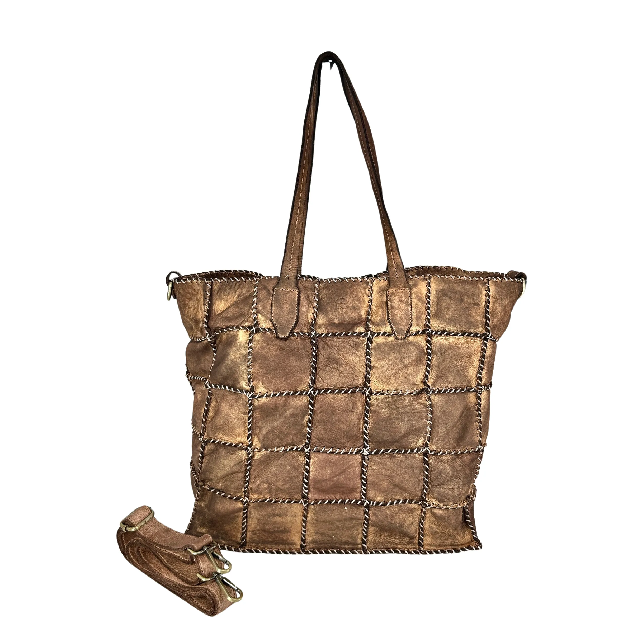 Scarpe di Maremma Asia Borsa In Pelle Lavata Bronzata*Donna Borse Morbide
