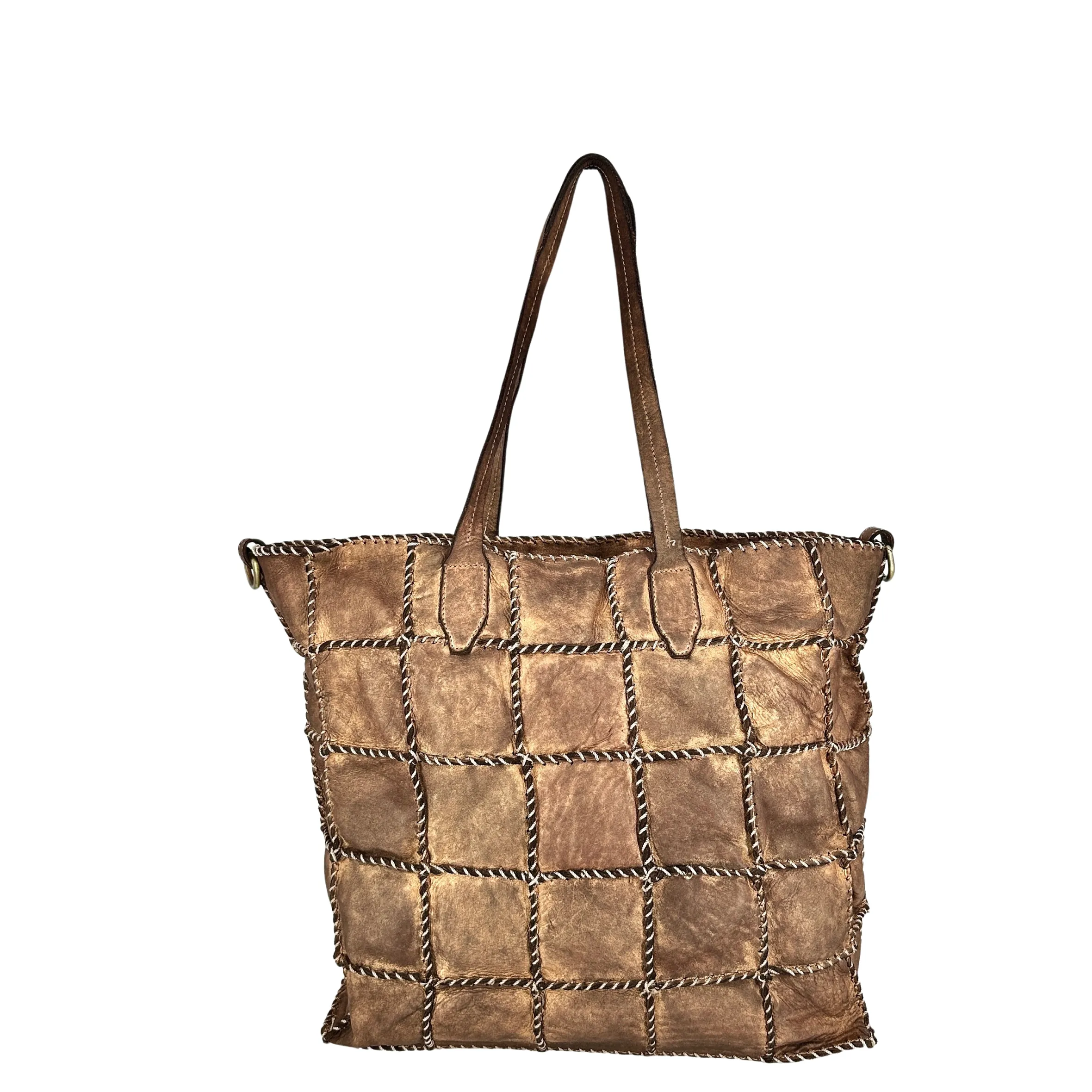 Scarpe di Maremma Asia Borsa In Pelle Lavata Bronzata*Donna Borse Morbide