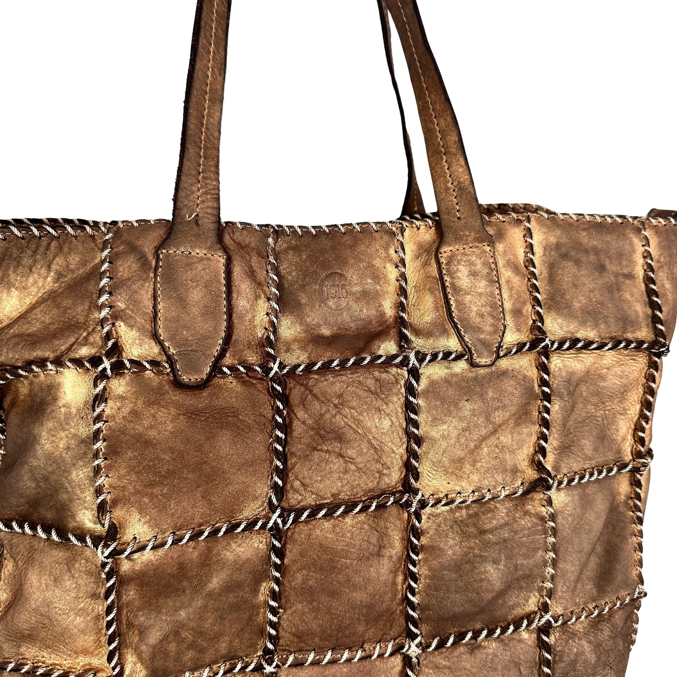 Scarpe di Maremma Asia Borsa In Pelle Lavata Bronzata*Donna Borse Morbide