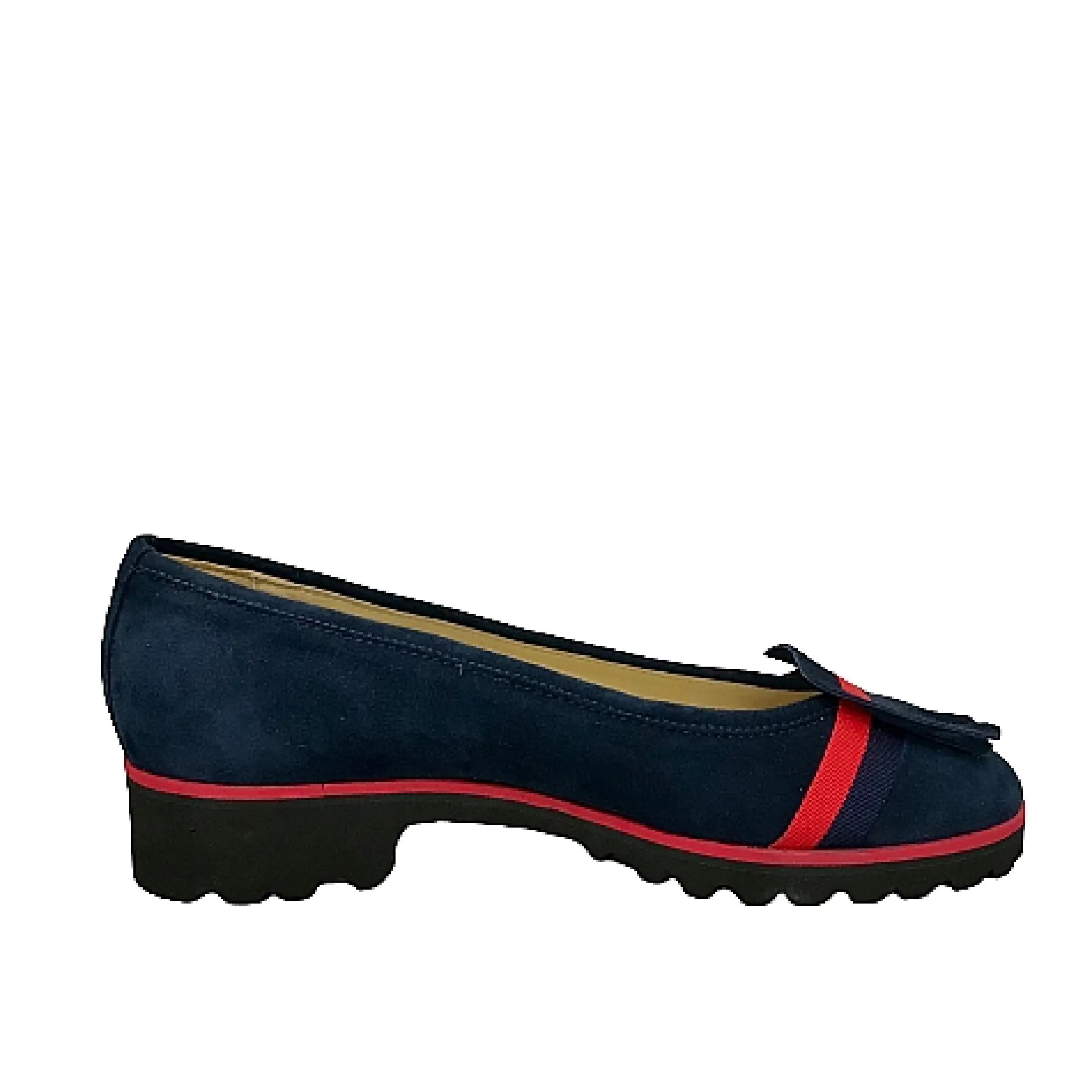 Scarpe di Maremma Ballerina Blu/Rossa In Camoscio*Donna Ballerine