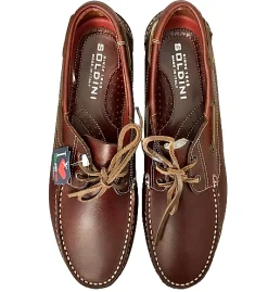 Scarpe di Maremma Barca Artigianale In Pelle Marrone Soldini*Uomo Stringate