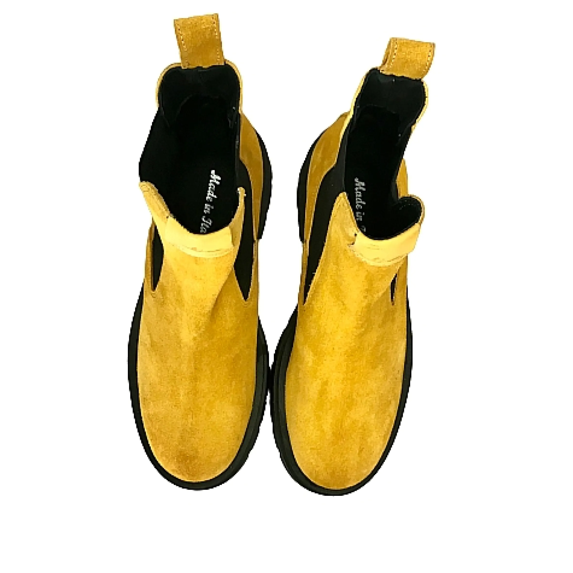 Scarpe di Maremma Beatles Artigianale Basso In Camoscio Ocra*Donna Tronchetti