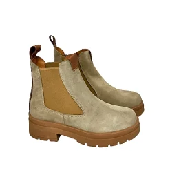 Scarpe di Maremma Beatles Artigianale Basso In Camoscio Tortora*Donna Tronchetti