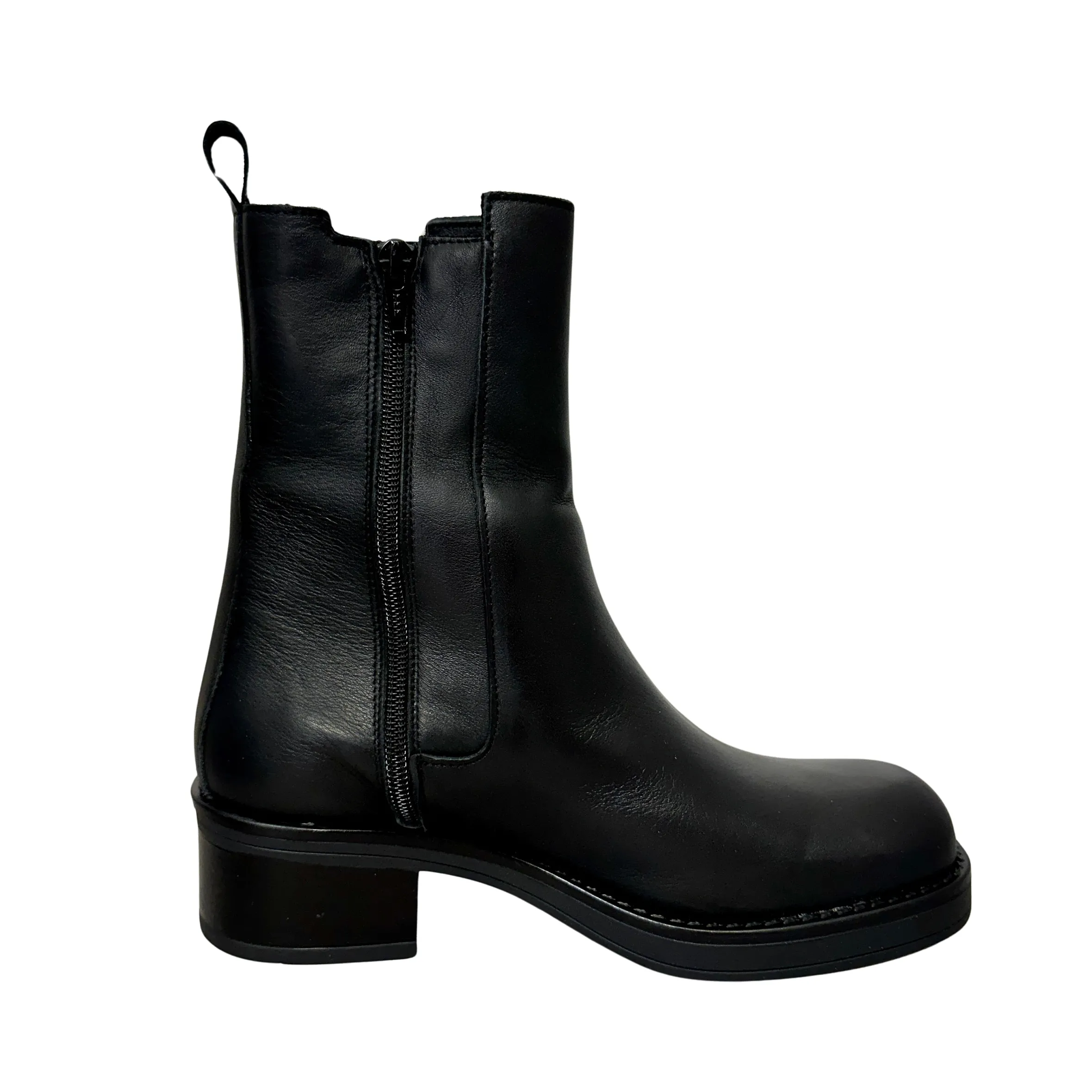 Scarpe di Maremma Beatles Artigianale Con Punta Squadrata Nero*Donna Stivali