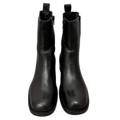 Scarpe di Maremma Beatles Artigianale Con Punta Squadrata Nero*Donna Stivali