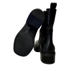 Scarpe di Maremma Beatles Artigianale Con Punta Squadrata Nero*Donna Stivali