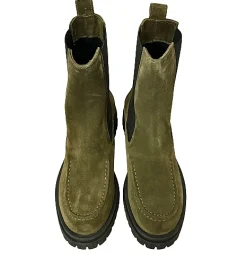 Scarpe di Maremma Beatles Artigianale In Camoscio Verde*Donna Stivali