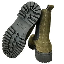 Scarpe di Maremma Beatles Artigianale In Camoscio Verde*Donna Stivali