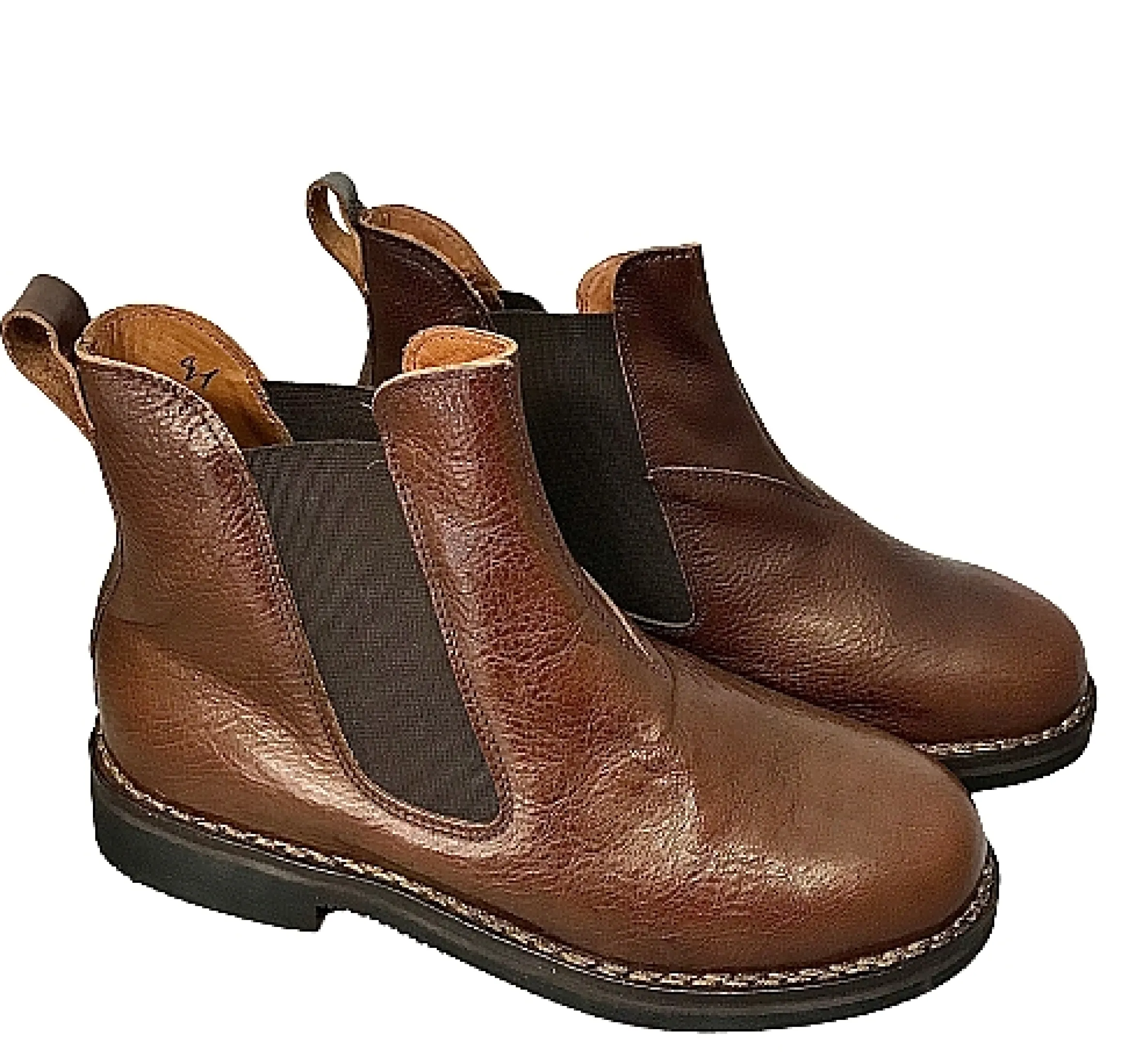 Scarpe di Maremma Beatles Artigianale In Pelle Marrone*Uomo Stivaletti