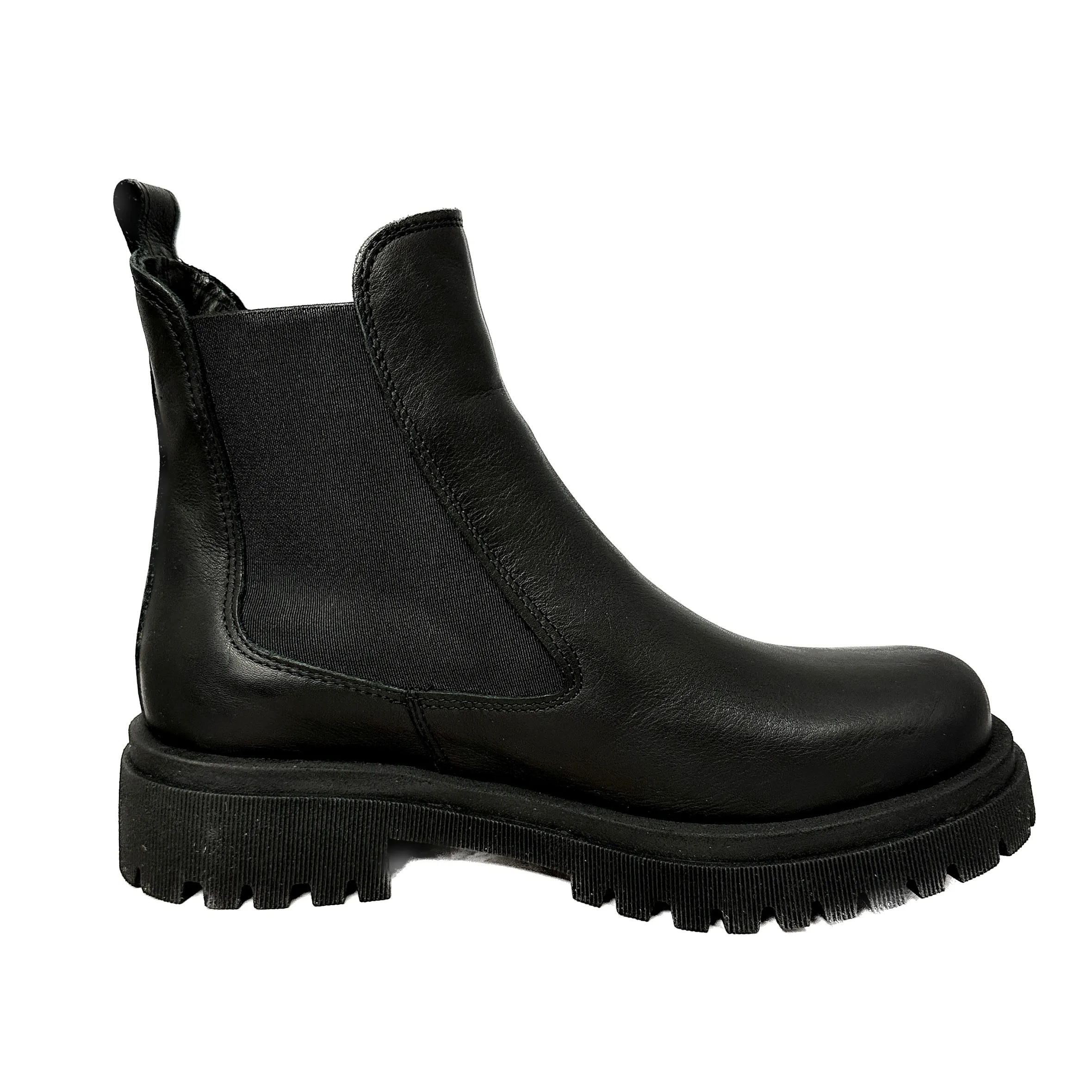 Scarpe di Maremma Beatles Artigianale In Pelle Nera Basso*Donna Tronchetti