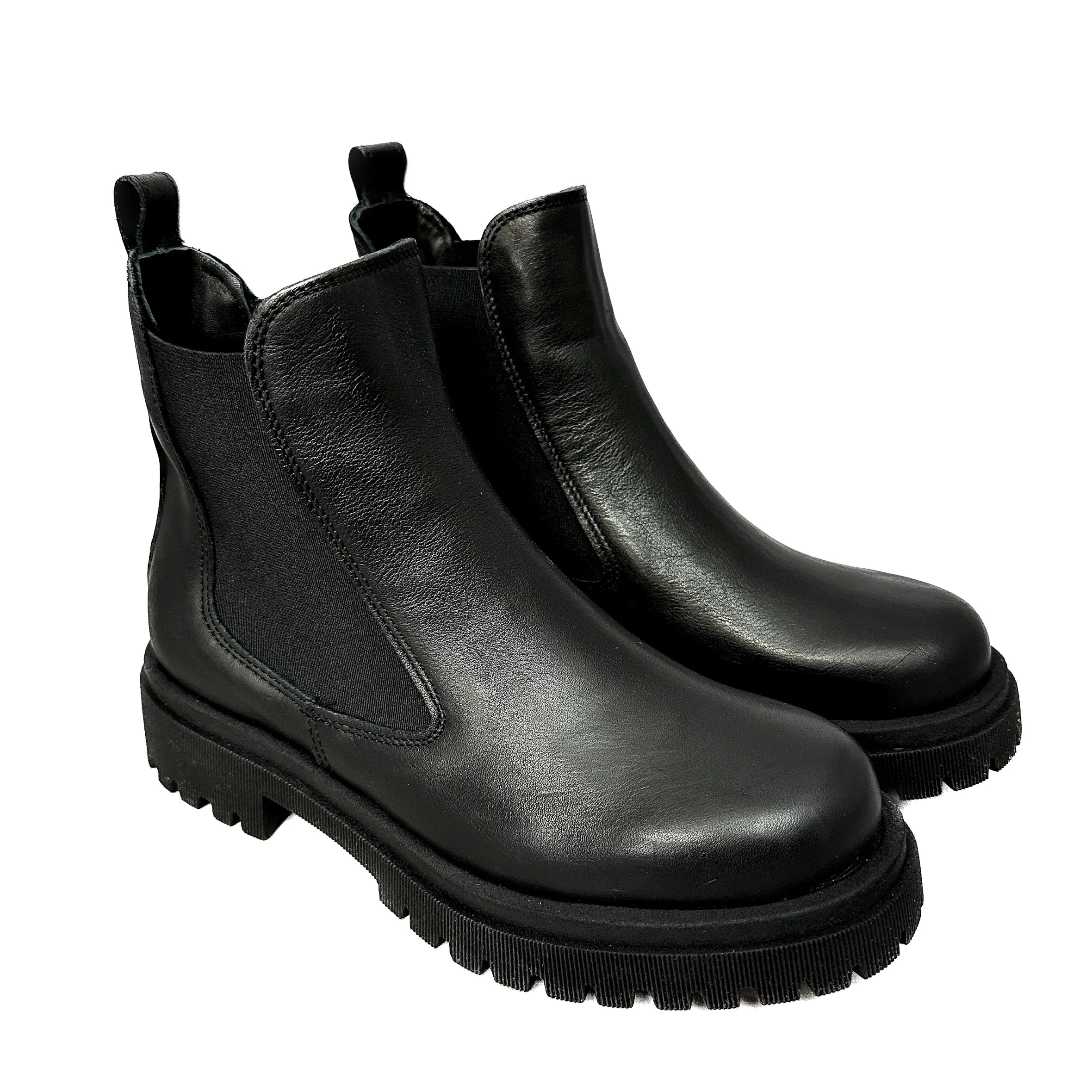 Scarpe di Maremma Beatles Artigianale In Pelle Nera Basso*Donna Tronchetti