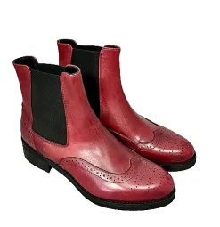 Scarpe di Maremma Beatles Artigianale In Pelle Color Vino*Donna Tronchetti