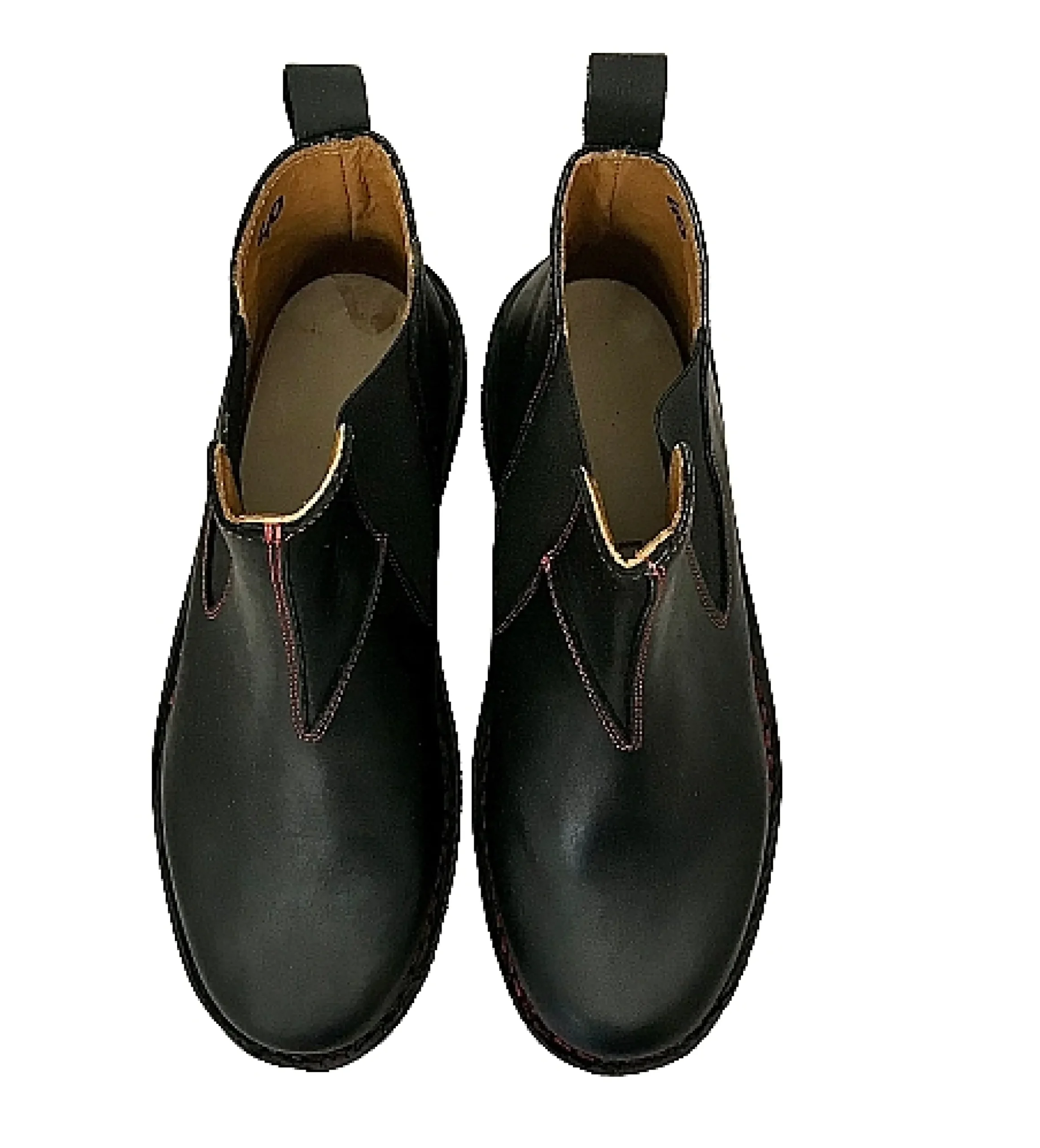 Scarpe di Maremma Beatles Artigianale Nero In Pelle Ingrassata*Uomo Stivaletti