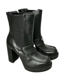 Scarpe di Maremma Beatles Artigianale Nero Con Tacco*Donna Stivali