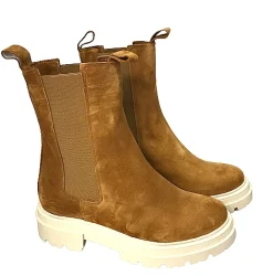 Scarpe di Maremma Beatles In Camoscio Cuoio Fondo Panna*Donna Tronchetti