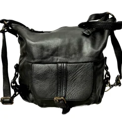 Scarpe di Maremma Borsa / Zaino Lavato Artigianale Con Tasca*Donna Borse Morbide