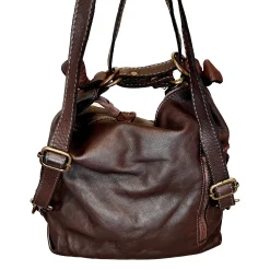 Scarpe di Maremma Borsa / Zaino Lavato Artigianale Con Tasca*Donna Borse Morbide