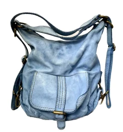 Scarpe di Maremma Borsa / Zaino Lavato Artigianale Con Tasca*Donna Borse Morbide