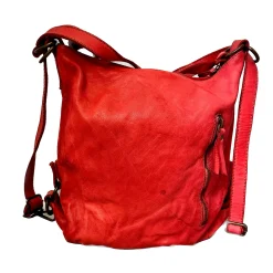 Scarpe di Maremma Borsa / Zaino Lavato Artigianale Con Tasca*Donna Borse Morbide