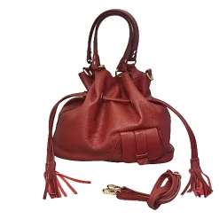 Scarpe di Maremma Borsa A Secchiello Bordeaux*Donna Borse Morbide