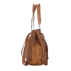 Scarpe di Maremma Borsa A Secchiello In Pelle Intrecciata Due Spallacci*Donna Borse Morbide