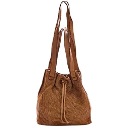 Scarpe di Maremma Borsa A Secchiello In Pelle Intrecciata Due Spallacci*Donna Borse Morbide