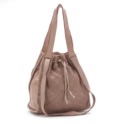 Scarpe di Maremma Borsa A Secchiello In Pelle Intrecciata Due Spallacci*Donna Borse Morbide