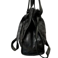 Scarpe di Maremma Borsa A Secchiello In Pelle Intrecciata Due Spallacci*Donna Borse Morbide