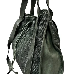 Scarpe di Maremma Borsa A Secchiello In Pelle Intrecciata Due Spallacci*Donna Borse Morbide