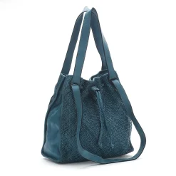 Scarpe di Maremma Borsa A Secchiello In Pelle Intrecciata Due Spallacci*Donna Borse Morbide