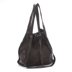 Scarpe di Maremma Borsa A Secchiello In Pelle Intrecciata Due Spallacci*Donna Borse Morbide