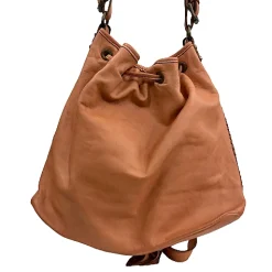 Scarpe di Maremma Borsa A Secchiello Intrecciata Cuoio Al Naturale*Donna Borse Morbide