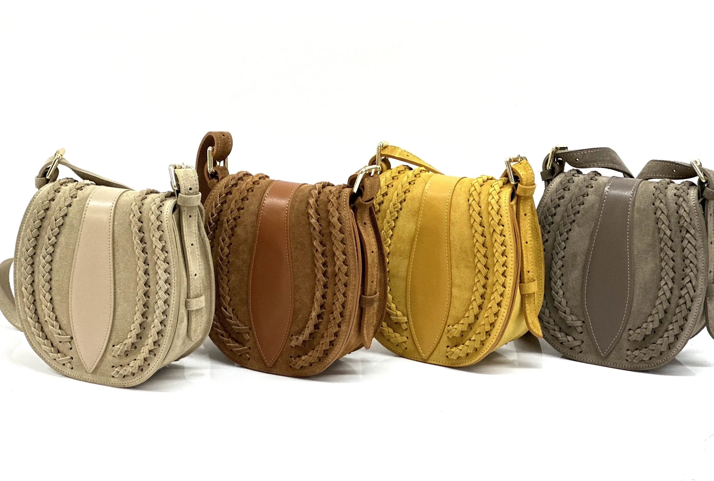 Scarpe di Maremma Borsa A Tracolla In Camoscio Con Trecce*Donna Borse Rigide
