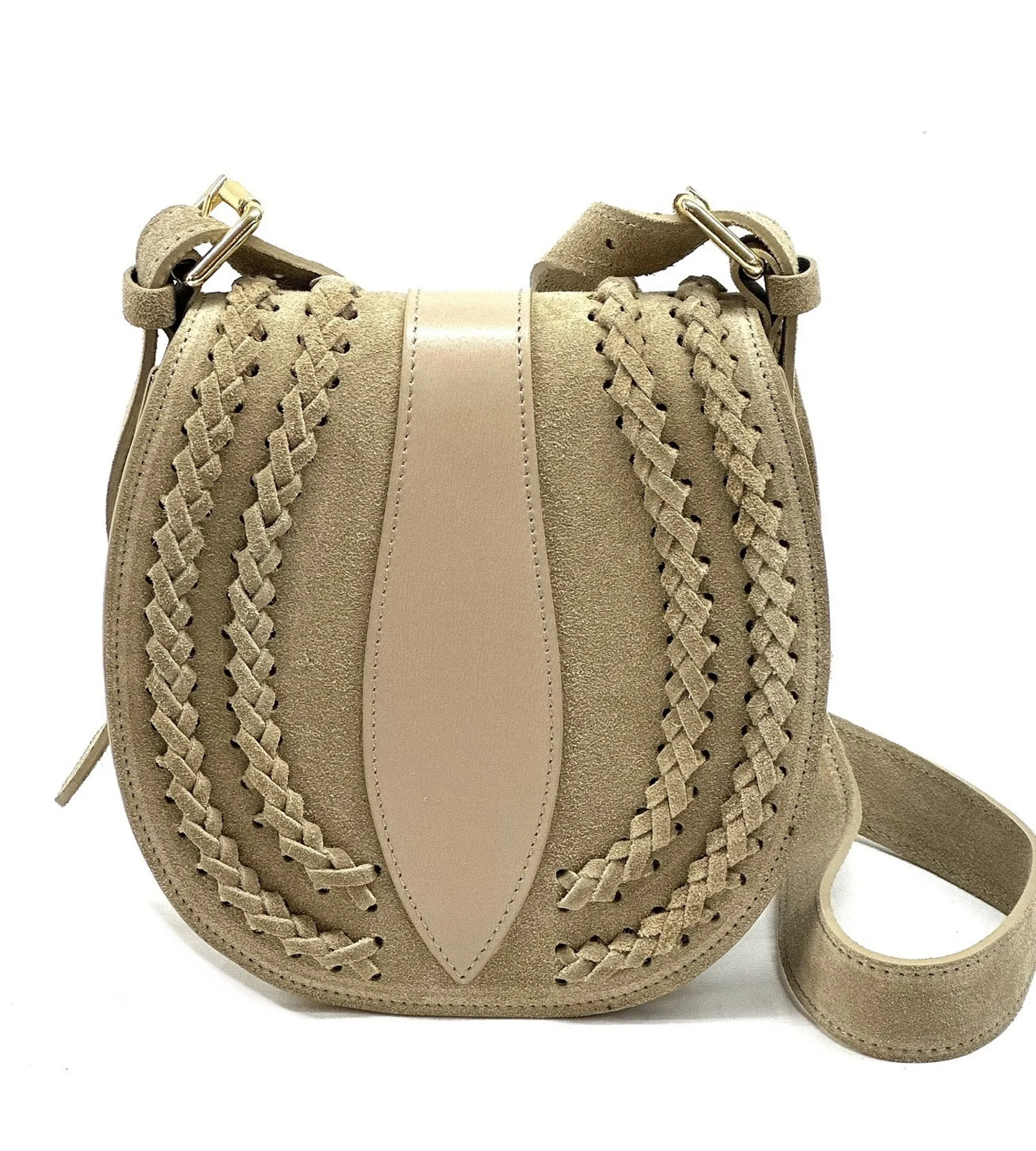 Scarpe di Maremma Borsa A Tracolla In Camoscio Con Trecce*Donna Borse Rigide