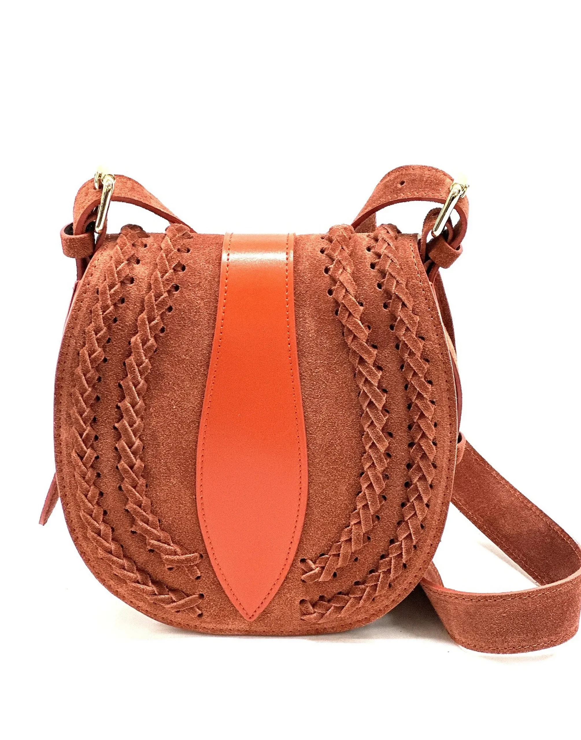 Scarpe di Maremma Borsa A Tracolla In Camoscio Con Trecce*Donna Borse Rigide