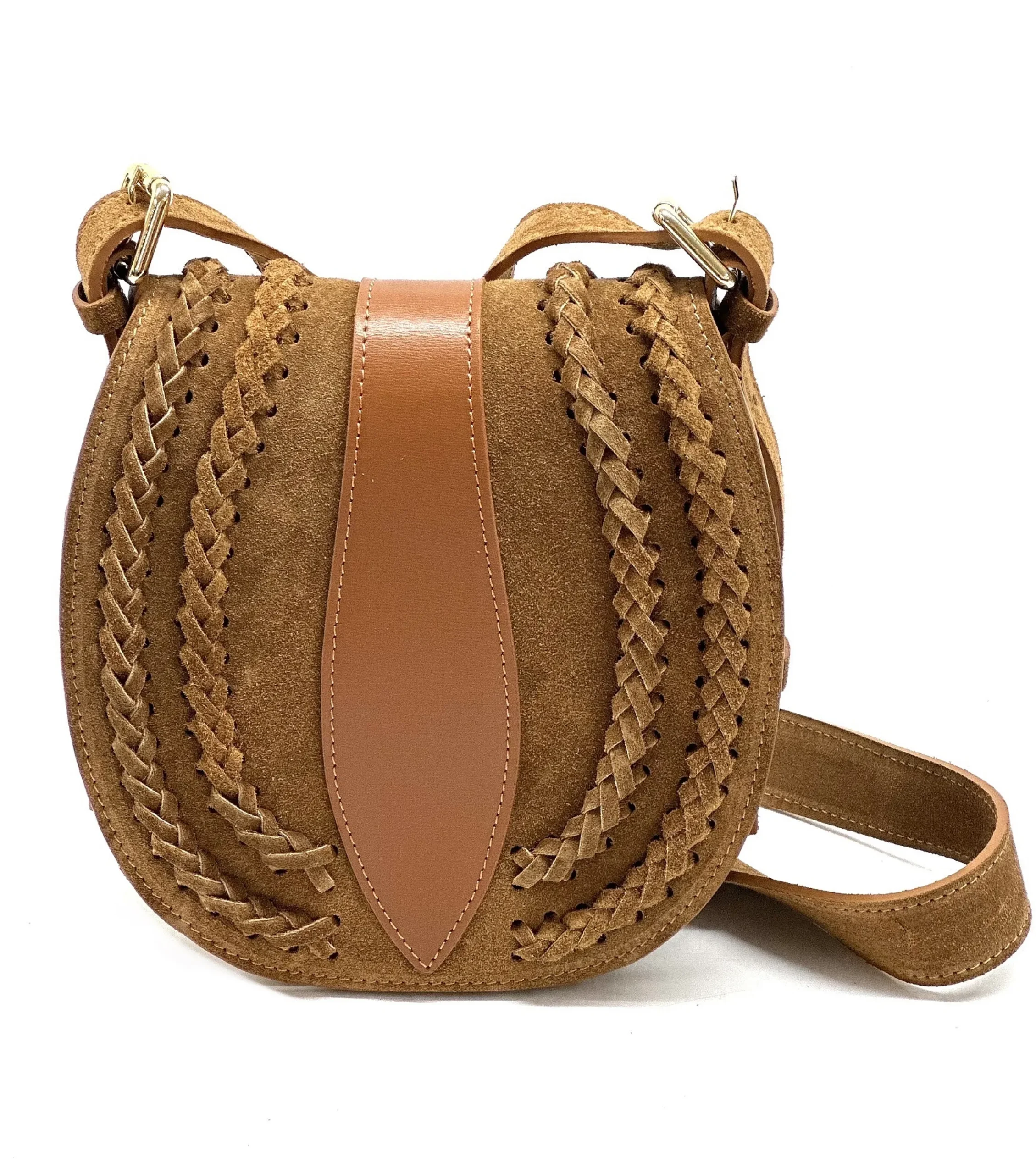 Scarpe di Maremma Borsa A Tracolla In Camoscio Con Trecce*Donna Borse Rigide