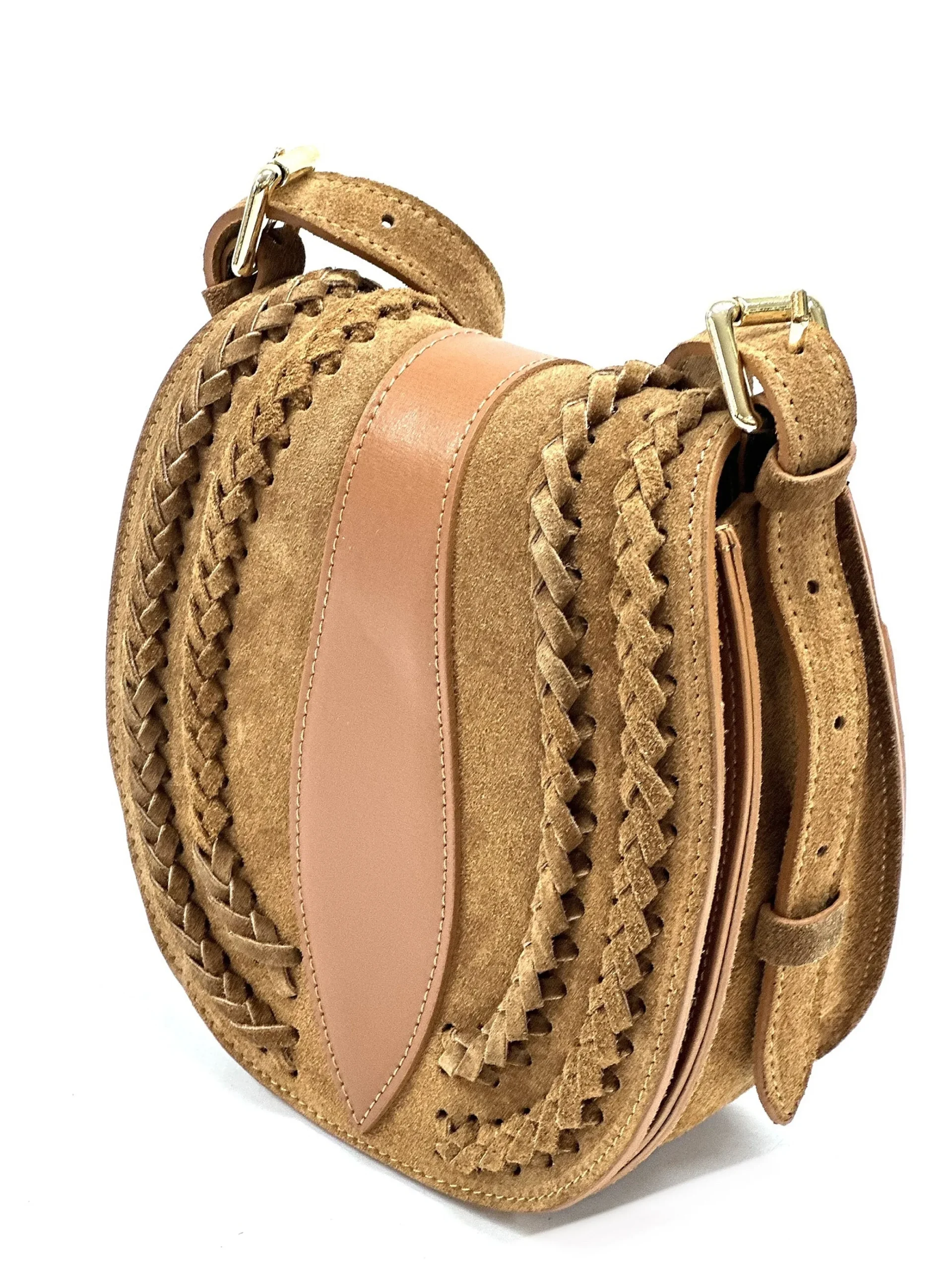 Scarpe di Maremma Borsa A Tracolla In Camoscio Con Trecce*Donna Borse Rigide