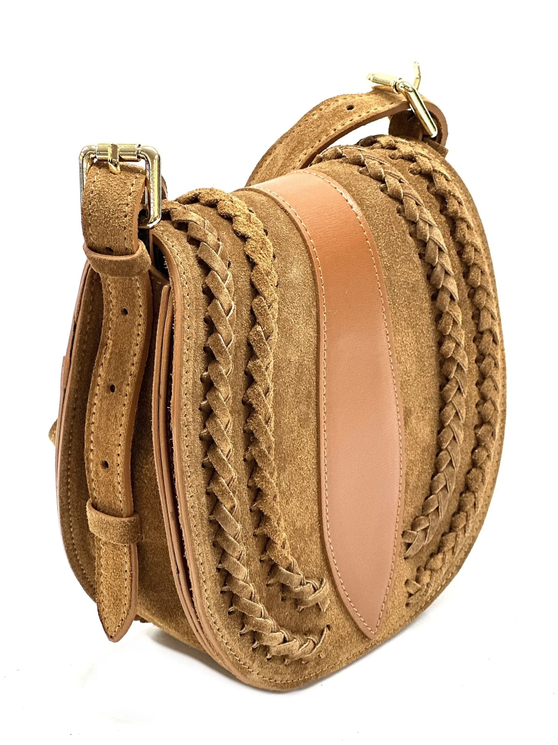 Scarpe di Maremma Borsa A Tracolla In Camoscio Con Trecce*Donna Borse Rigide