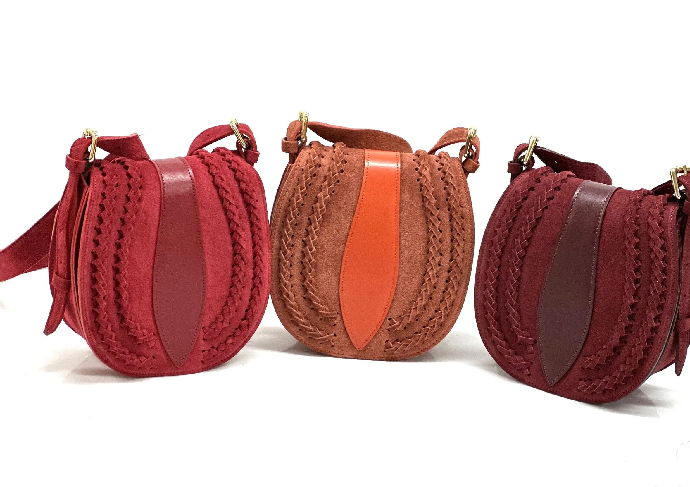 Scarpe di Maremma Borsa A Tracolla In Camoscio Con Trecce*Donna Borse Rigide
