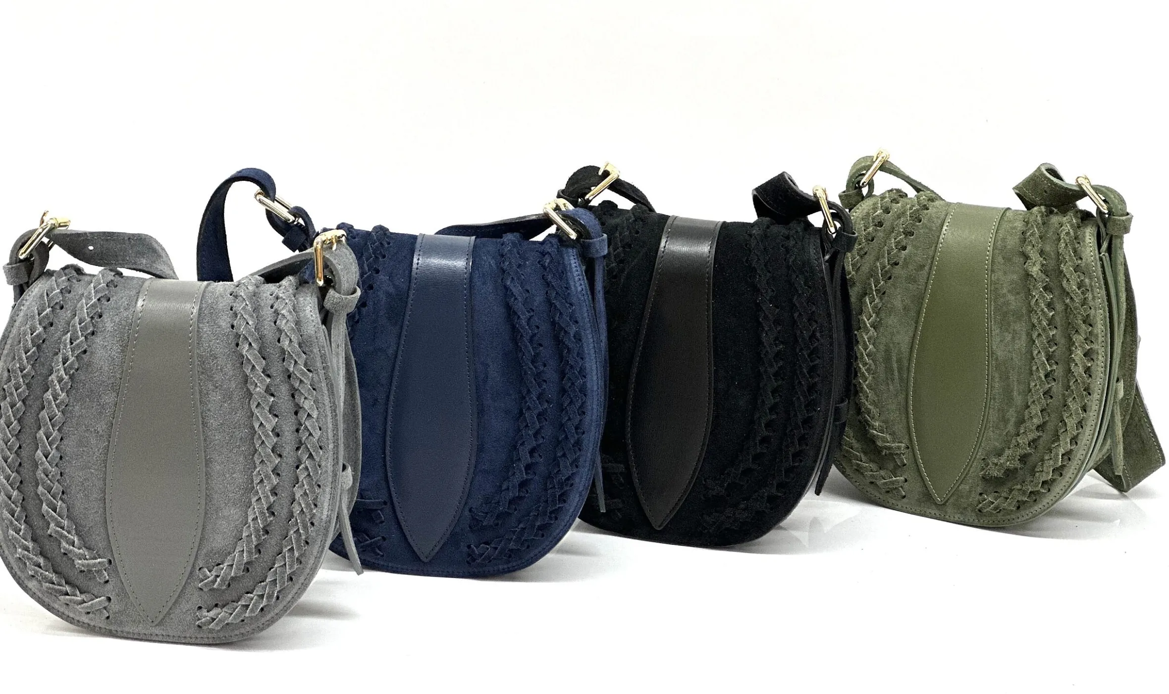 Scarpe di Maremma Borsa A Tracolla In Camoscio Con Trecce*Donna Borse Rigide