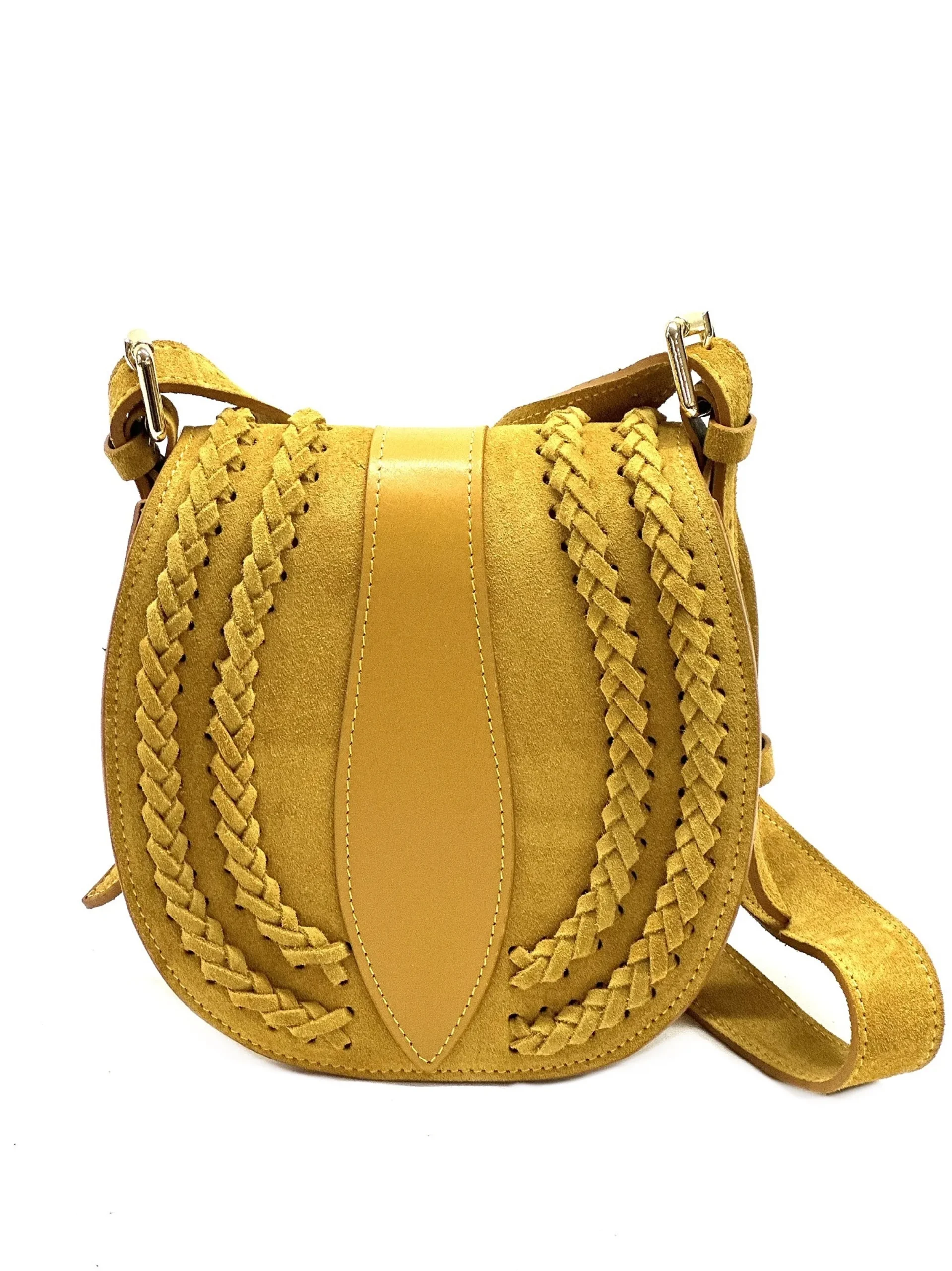 Scarpe di Maremma Borsa A Tracolla In Camoscio Con Trecce*Donna Borse Rigide